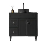 Harrington Freestanding PVC Vanity 900mm (Matte Black) Poseidon