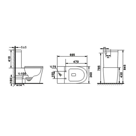 Bagno D'Oro Iris Rimless Toilet Suite Bagno D'Oro