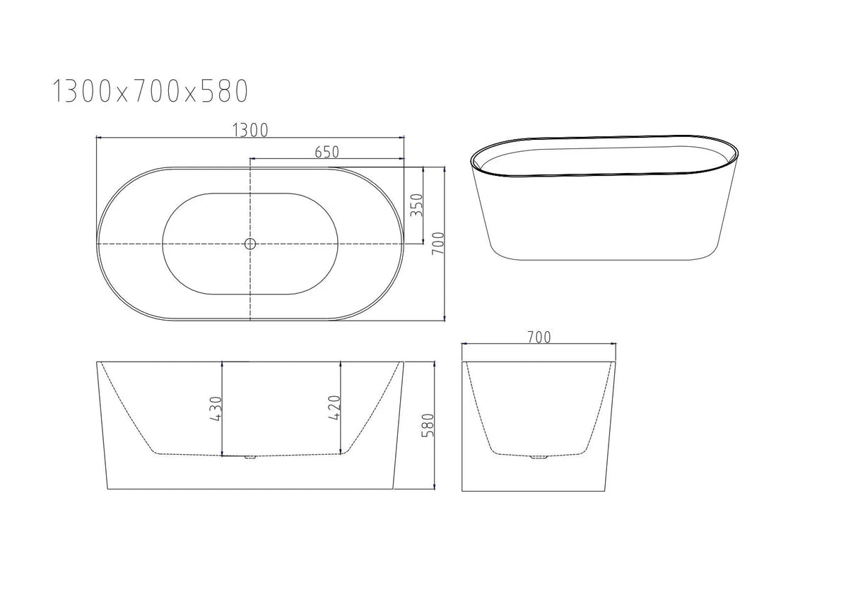 ISEO Freestanding Bathtub - Gloss White mercioaustralia