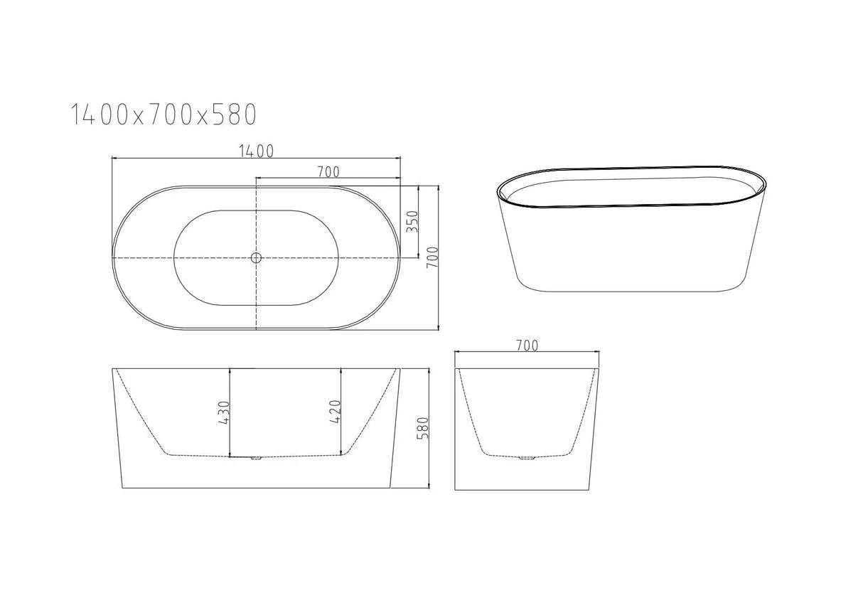 ISEO Freestanding Bathtub - Gloss White mercioaustralia