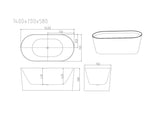 ISEO Freestanding Bathtub - Gloss White mercioaustralia