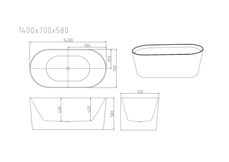 ISEO Freestanding Bathtub - Gloss White mercioaustralia