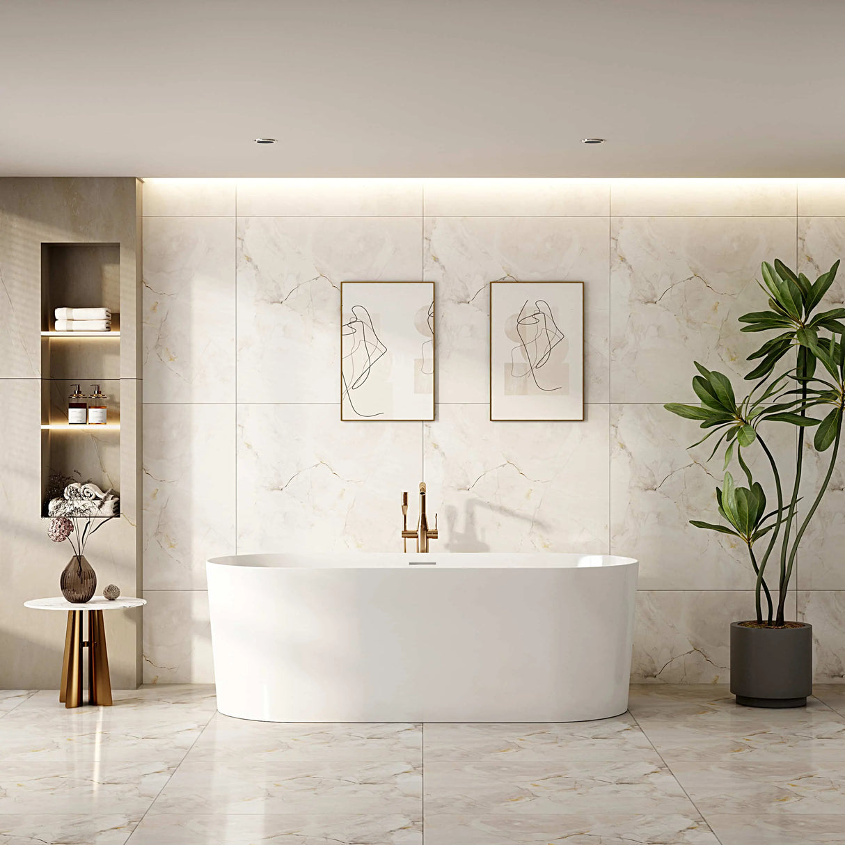 ISEO Freestanding Bathtub - Gloss White mercioaustralia