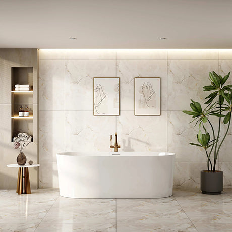 ISEO Freestanding Bathtub - Gloss White mercioaustralia