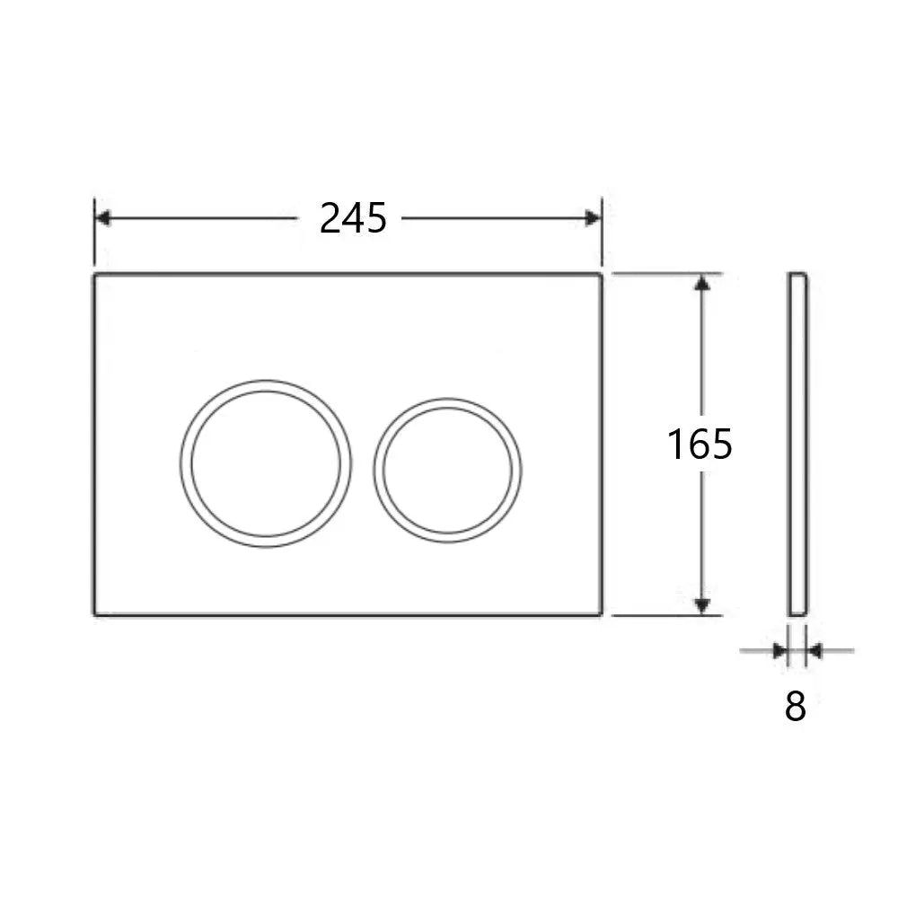 Mercio R&T Round Flush Plate - Gun Metal mercioaustralia