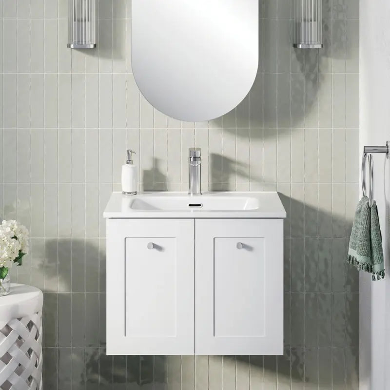 Joli Gloss Full Depth Ceramic Basin Top 600mm 1TH fienza