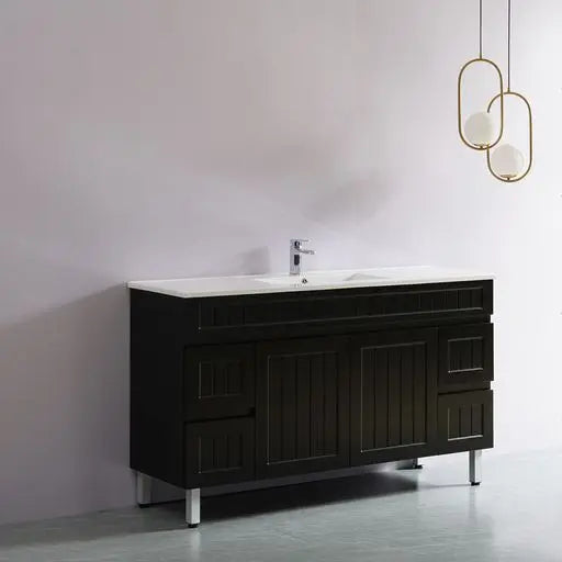 ACACIA SHAKER PVC Floor Vanity 1500 (Single/Double Bowl) Poseidon