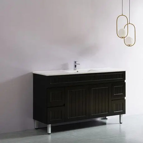 ACACIA SHAKER PVC Floor Vanity 1500 (Single/Double Bowl) Poseidon