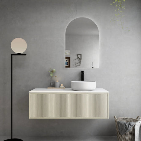 Bellevue PVC Wall Hung Vanity 1200mm (Single Bowl/Double Bowl) (Coastal Oak)-Clearance Poseidon