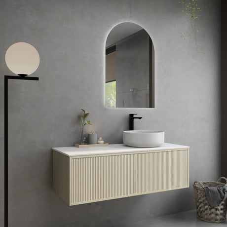 Bellevue PVC Wall Hung Vanity 1200mm (Single Bowl/Double Bowl) (Coastal Oak)-Clearance Poseidon