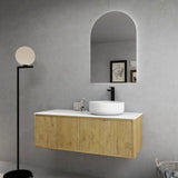 Bellevue PVC Slim Wall Hung Vanity 1200mm (Single/ Double Bowl) (Prime Oak) Poseidon