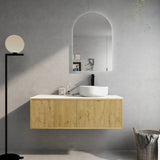 Bellevue PVC Wall Hung Vanity 1200mm (Single Bowl/Double Bowl) (Prime Oak) Poseidon