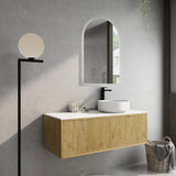Bellevue PVC Wall Hung Vanity 1200mm (Single Bowl/Double Bowl) (Prime Oak) Poseidon