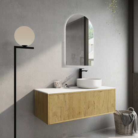 Bellevue PVC Wall Hung Vanity 1200mm (Single Bowl/Double Bowl) (Prime Oak) Poseidon