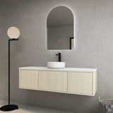 Bellevue Slim PVC Wall Hung Vanity 1500mm (Single/Double Bowl) (Coastal Oak) Poseidon