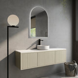 Bellevue Slim PVC Wall Hung Vanity 1500mm (Single/Double Bowl) (Coastal Oak) Poseidon