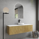 Bellevue Slim PVC Wall Hung Vanity 1500mm (Single/Double Bowl) (Prime Oak) Poseidon