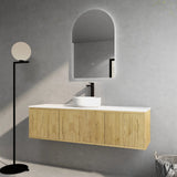 Bellevue Slim PVC Wall Hung Vanity 1500mm (Single/Double Bowl) (Prime Oak) Poseidon