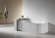Maren Fluted Left Corner Freestanding Bath tub | 1700 x 800mm Bagno D'Oro