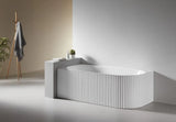 Maren Fluted Left Corner Freestanding Bath tub | 1700 x 800mm Bagno D'Oro