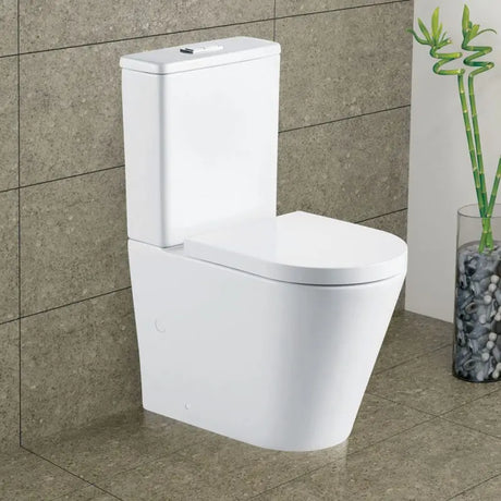 Aluca Tornado Flush Back-to-Wall Toilet Suite, Gloss White fienza