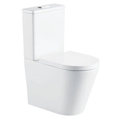 Aluca Tornado Flush Back-to-Wall Toilet Suite, Gloss White fienza