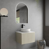 Bellevue Slim PVC Wall Hung Vanity 600 (Coastal Oak) Poseidon
