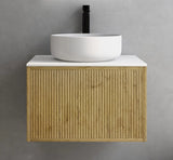 Bellevue Slim PVC Wall Hung Vanity 600 (Prime Oak) Poseidon