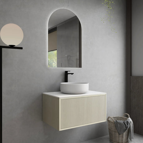 Bellevue PVC Wall Hung Vanity 750 (Coastal Oak)-Clearance Poseidon