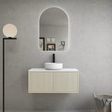 Bellevue Slim PVC Wall Hung Vanity 900 (Coastal Oak) Poseidon