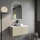 Bellevue Slim PVC Wall Hung Vanity 900 (Coastal Oak) Poseidon