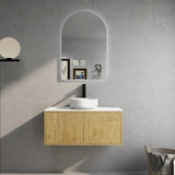 Bellevue Slim PVC Wall Hung Vanity 900 (Prime Oak) Poseidon