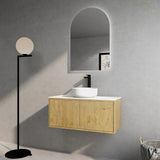 Bellevue Slim PVC Wall Hung Vanity 900 (Prime Oak) Poseidon
