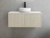 Bellevue Slim PVC Wall Hung Vanity 900 (Coastal Oak) Poseidon