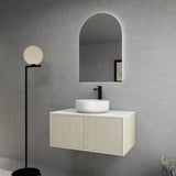 Bellevue PVC Wall Hung Vanity 900 (Coastal Oak)-Clearance Poseidon
