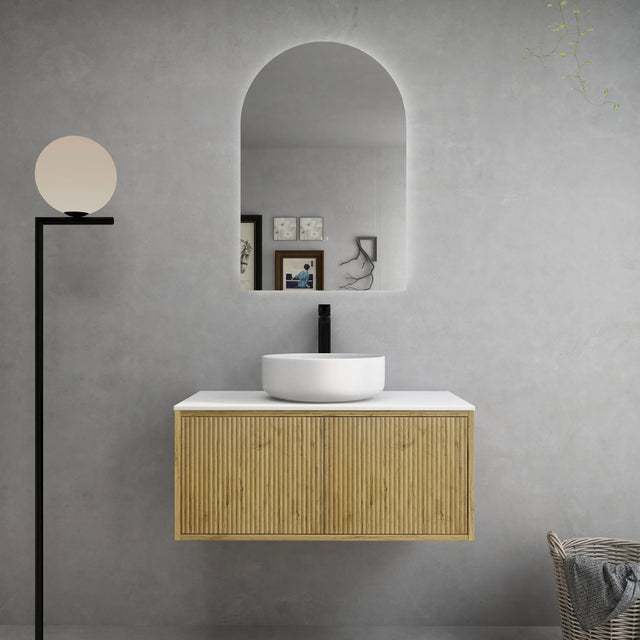 Bellevue PVC Wall Hung Vanity 900 (Prime Oak) Poseidon