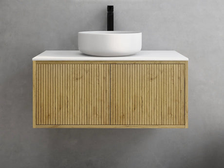 Bellevue PVC Wall Hung Vanity 900 (Prime Oak) Poseidon