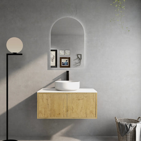 Bellevue PVC Wall Hung Vanity 900 (Prime Oak) Poseidon