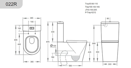 Avis Back to Wall Toilet Suite Poseidonbk