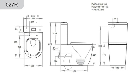 Elvera Rimless Care Toilet Suite Poseidonbk