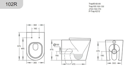 Avis Rimless Wall Faced Floor Pan Poseidonbk