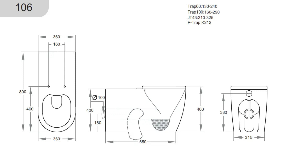 Asta Care Wall Faced Floor Pan Poseidonbk