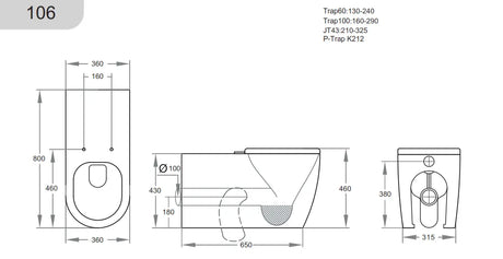 Asta Care Wall Faced Floor Pan Poseidonbk