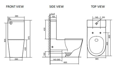 Bagno D'Oro Koa Care Accessible Back to Wall Rimless Toilet Suite Bagno D'Oro