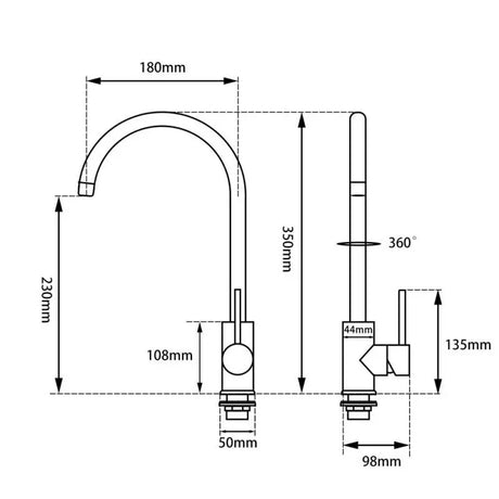Pentro Brushed Nickel Kitchen Mixer Aquaperla