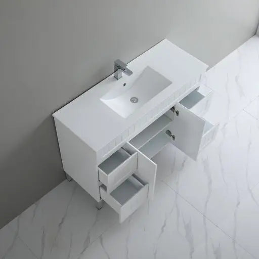 ACACIA SHAKER PVC Floor Vanity 1200mm (Single Bowl) Poseidon