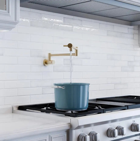 Kaya Pot Filler, Brushed Nickel fienza
