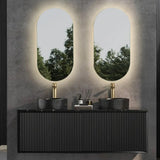 Kirribilli Wall Hung PVC Cabinet Matte Black 1500mm (Single/Double Bowl) - Clearance Poseidon
