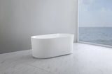 Oval Fluted Freestanding Bath 1500X750X580MM Poseidonbk