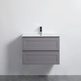 Fremantle PVC Wall Hung Cabinet Vanity 750mm (Matte Grey) Poseidon